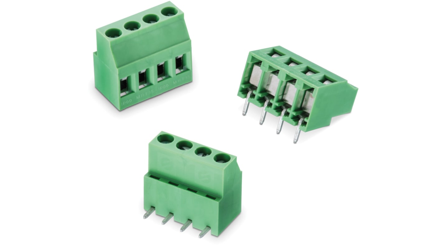 Wurth Elektronik 2447 Series PCB Terminal Block, 8-Contact, 5mm Pitch, PCB Mount, 1-Row, Solder Termination