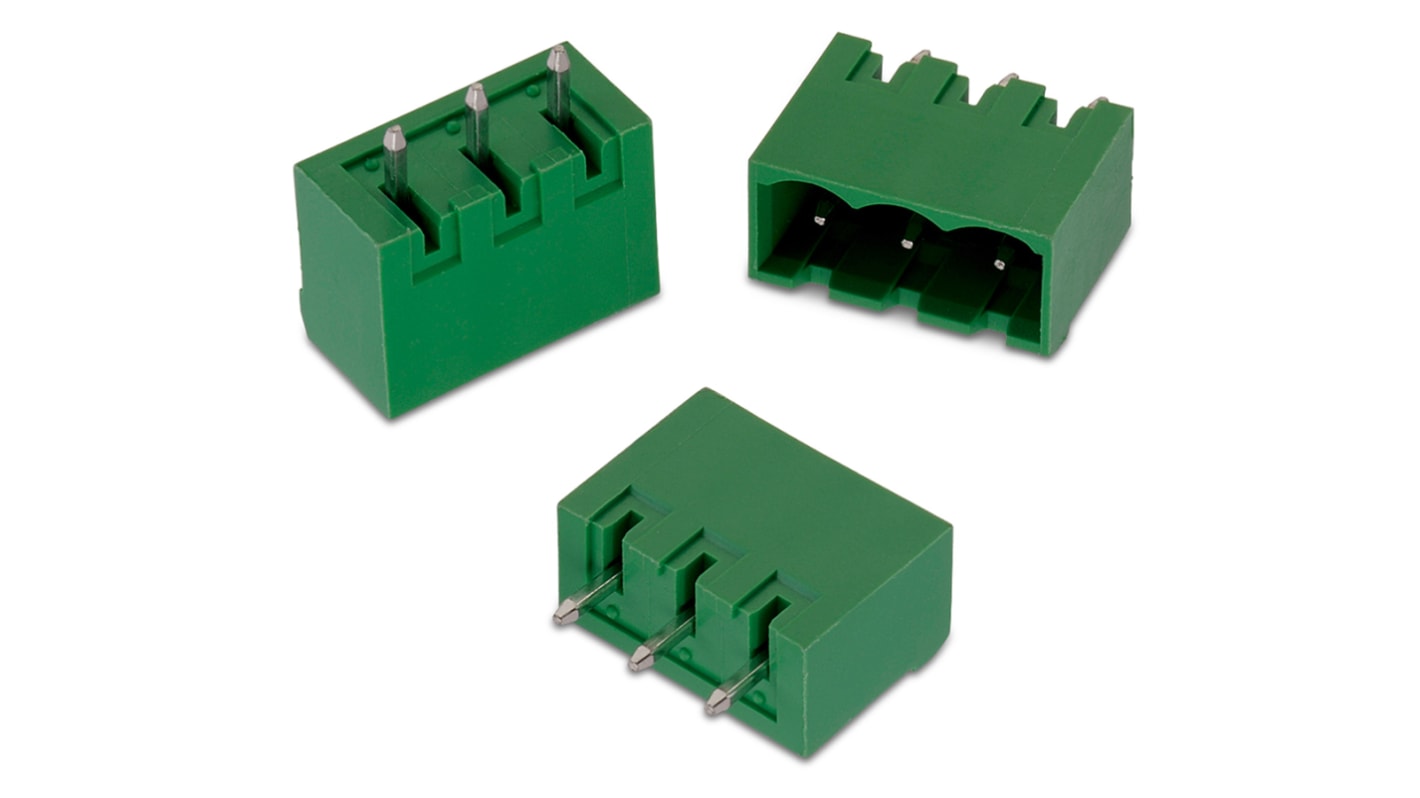 Wurth Elektronik, 5.0mm Pitch, WR-TBL, 7 Way, , Pluggable Terminal Block, Header, PCB Mount, Solder Termination,