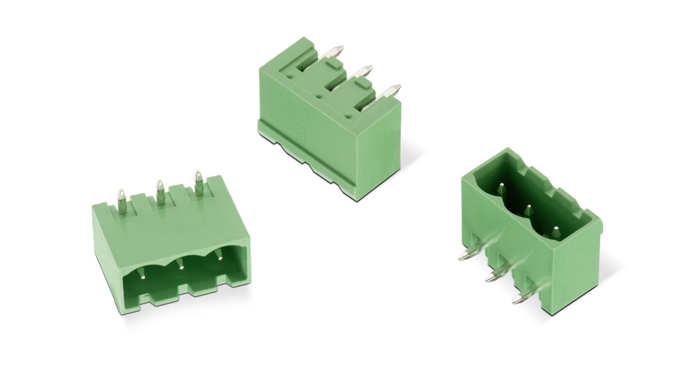 Wurth Elektronik, 5.0mm Pitch, WR-TBL, 12 Way, , Pluggable Terminal Block, Header, PCB Mount, Solder Termination,
