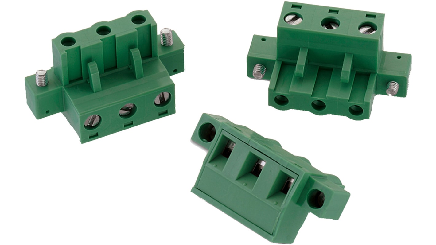 Wurth Elektronik 基板用端子台, 3404シリーズ, 7.62mmピッチ , 1列, 7極, 緑