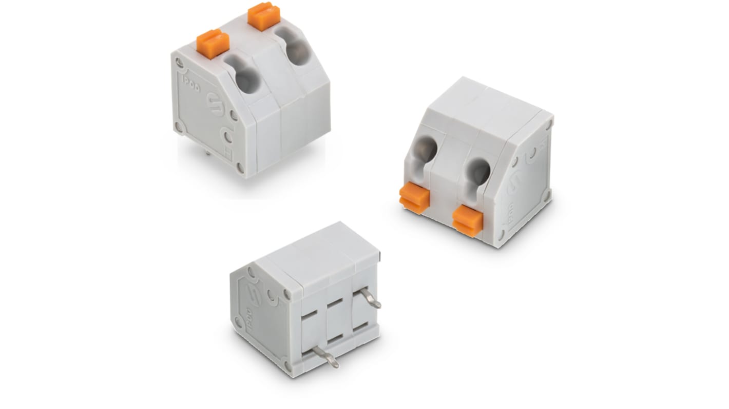 Wurth Elektronik 4122M Series PCB Terminal Block, 4-Contact, 7mm Pitch, Through Hole Mount, 1-Row, Solder Termination