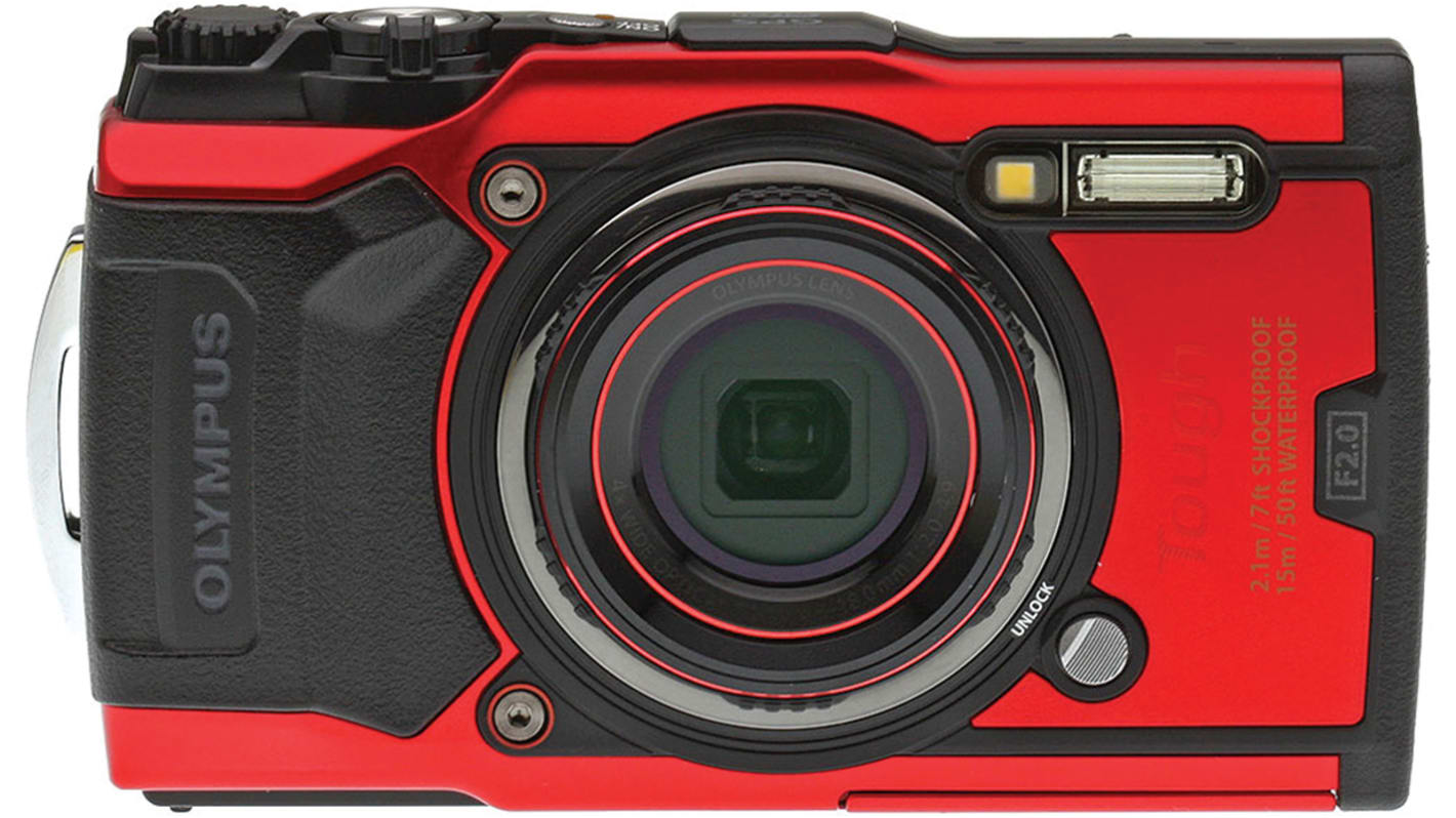 Aparat cyfrowy Olympus, zoom optyczny: 4X, kolor: Czerwony Tak, LCD 3cal f/2 12MP Tak