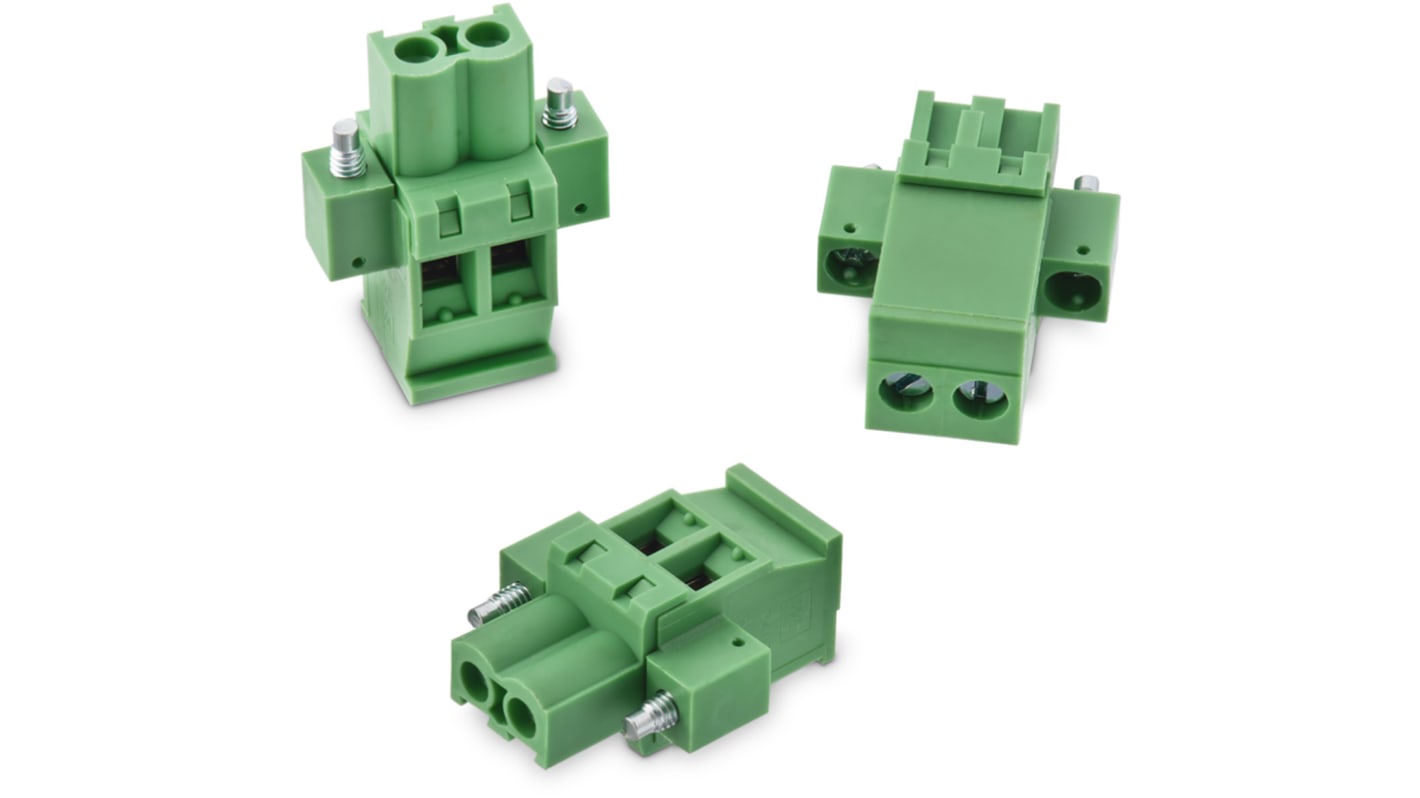 Wurth Elektronik, 5mm Pitch, 3457, 7 Way, Horizontal, Pluggable Terminal Block, Plug, Cable Mount, Solder Termination,