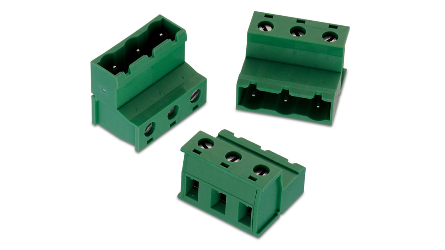 Wurth Elektronik 基板用端子台, 3484シリーズ, 7.62mmピッチ , 1列, 12極, 緑