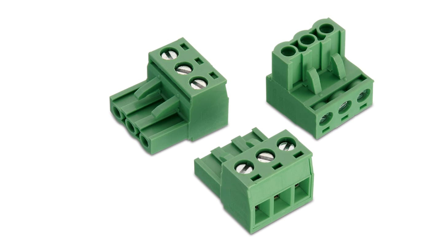 Wurth Elektronik, 5mm Pitch, 3527, 7 Way, Vertical, Pluggable Terminal Block, Plug, Cable Mount, Solder Termination,