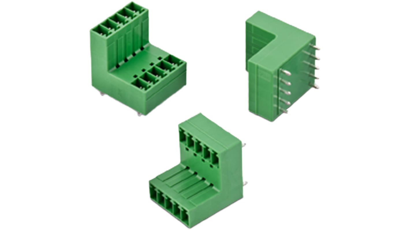 Wurth Elektronik 3.81mm Pitch 6 Way Pluggable Terminal Block, Header, PCB Mount, Solder Termination