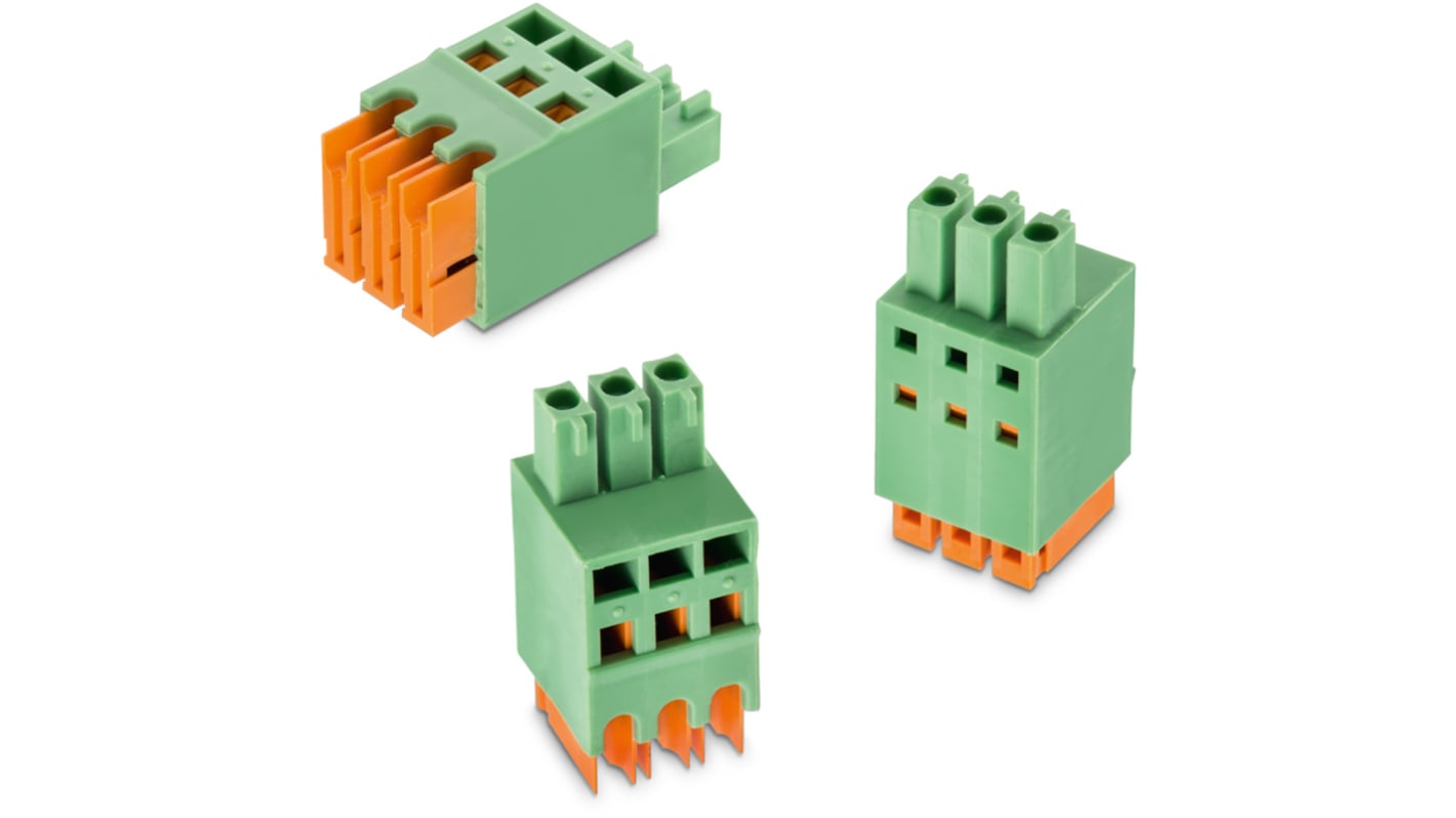 Wurth Elektronik 3483 Steckbarer Klemmenblock Steckverbinder 7-Kontakte 3.81mm-Raster Horizontal