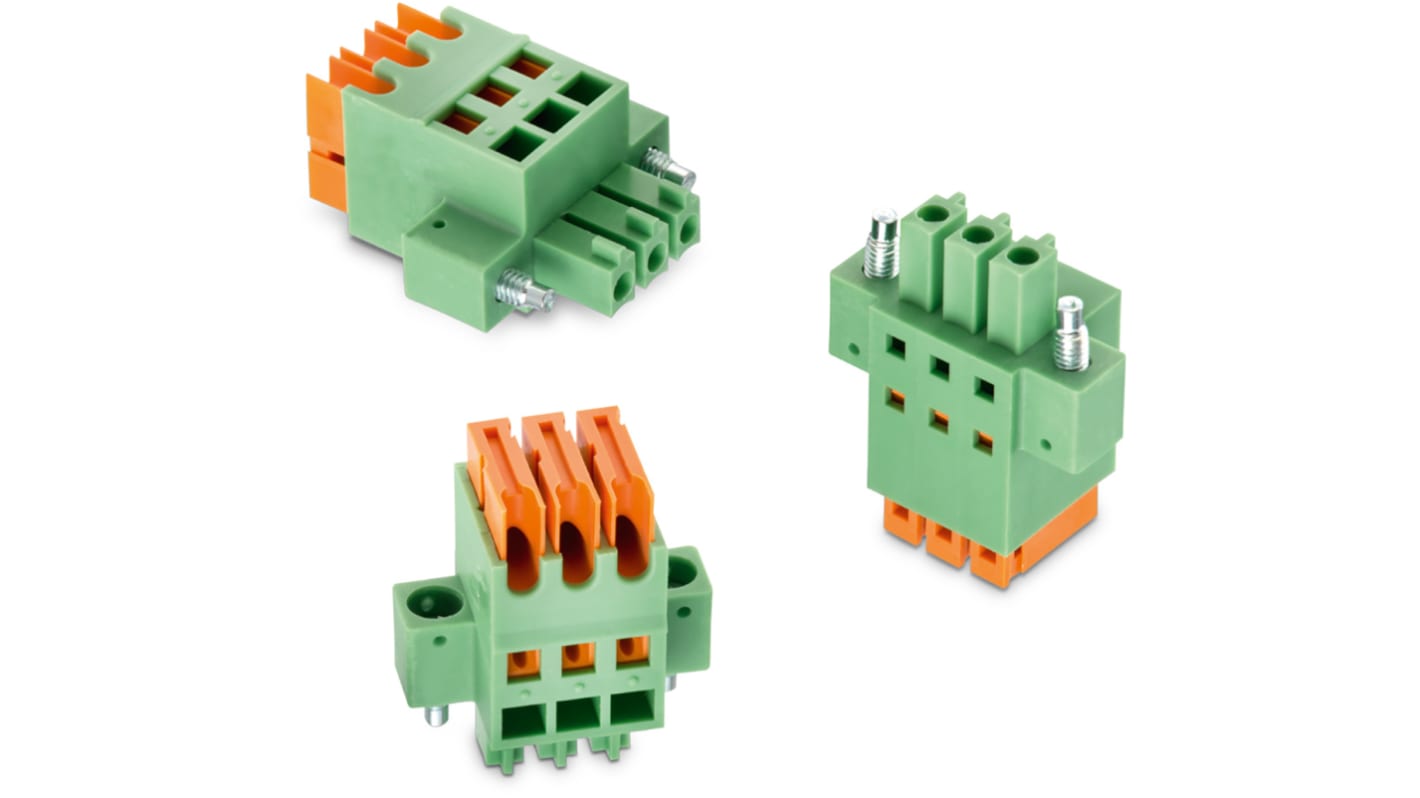 Wurth Elektronik, 3.81mm Pitch, 3593, 7 Way, Horizontal, Pluggable Terminal Block, Plug, Cable Mount, Solder