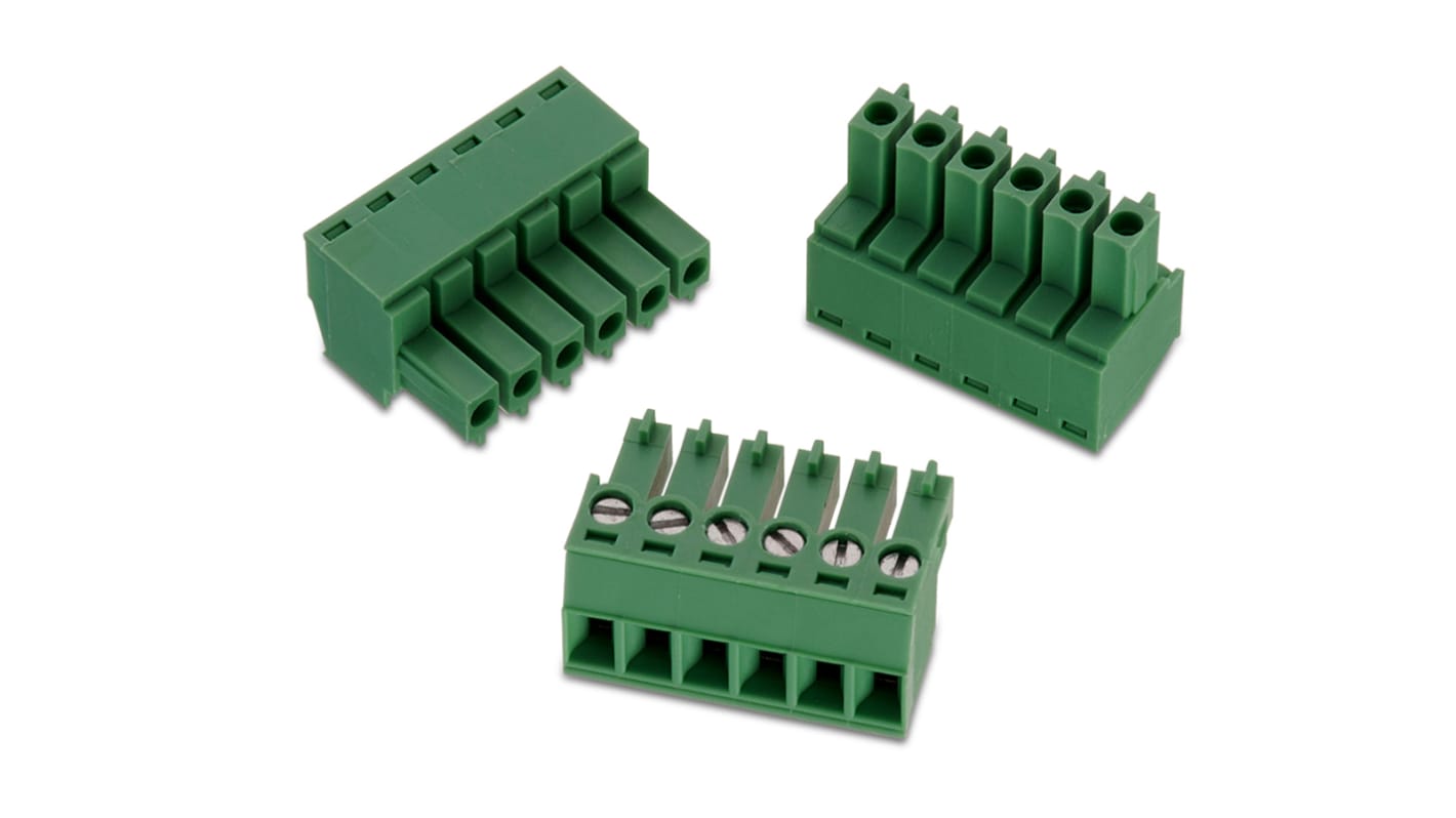 Wurth Elektronik, 3.81mm Pitch, 361, 15 Way, Vertical, Pluggable Terminal Block, Plug, Cable Mount, Solder Termination,