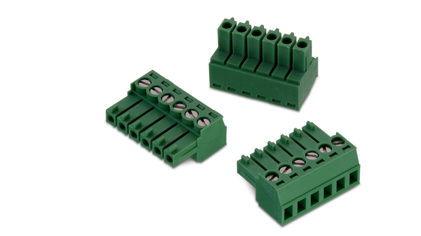 Wurth Elektronik 基板用端子台, 3611シリーズ, 3.5mmピッチ , 1列, 12極, 緑