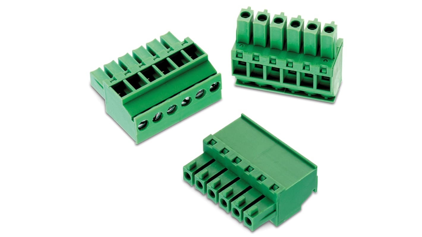 Morsettiera per circuito stampato Wurth Elektronik Maschio a 5 vie, 1 fila, passo 3.81mm, Montaggio su cavo