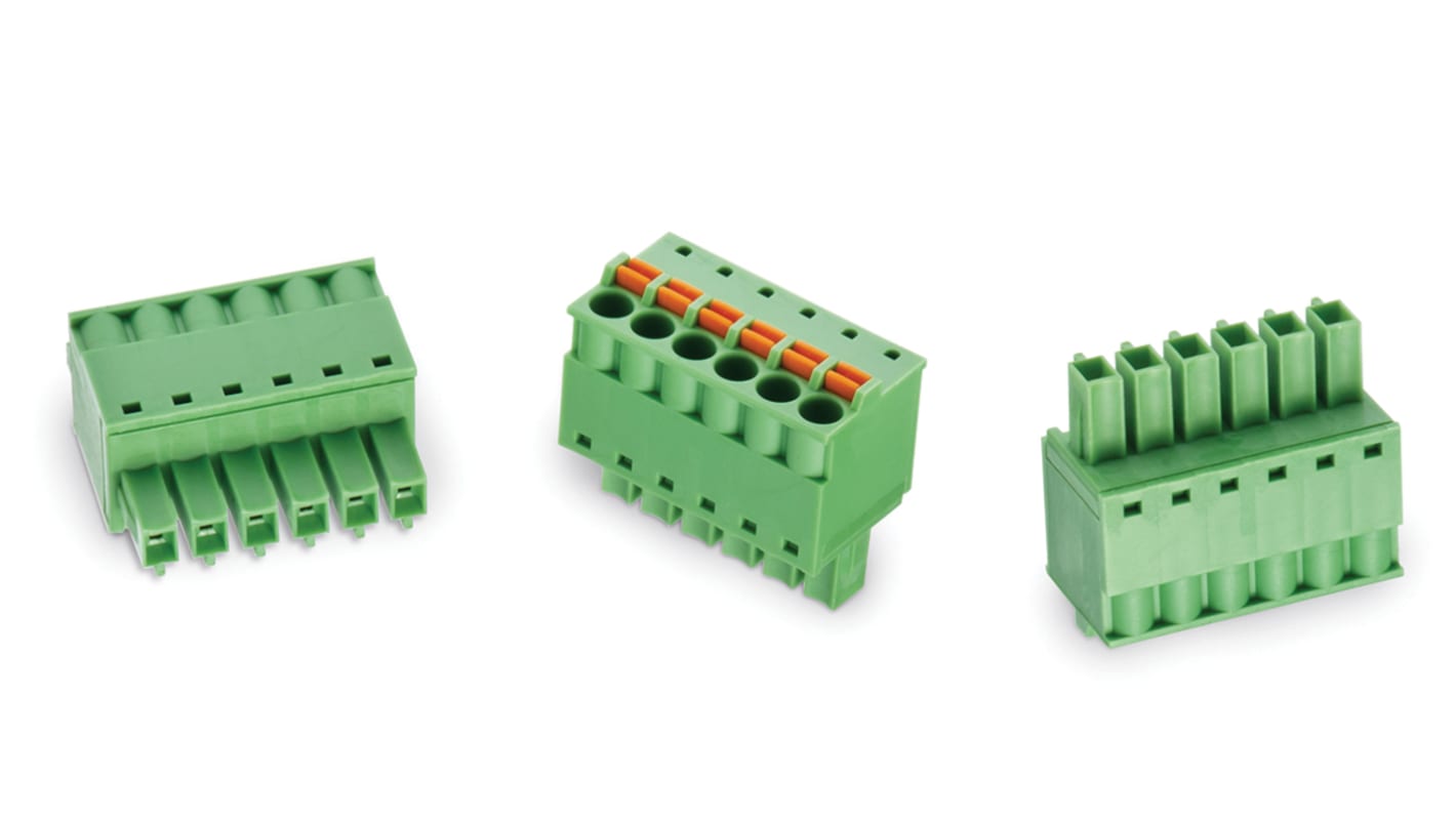 Morsettiera per circuito stampato Wurth Elektronik Maschio a 7 vie, 1 fila, passo 3.81mm, Montaggio PCB