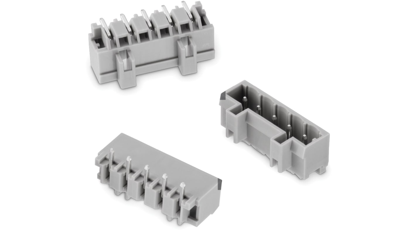 Morsettiera per circuito stampato Wurth Elektronik Maschio a 6 vie, 1 fila, passo 5mm, Montaggio PCB