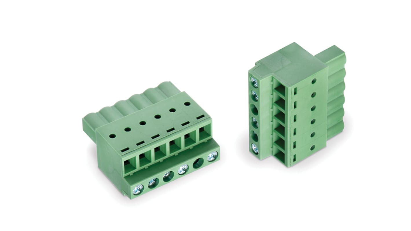 Wurth Elektronik 5.08mm Pitch 8 Way Vertical Pluggable Terminal Block, Plug, Cable Mount, Screw Termination