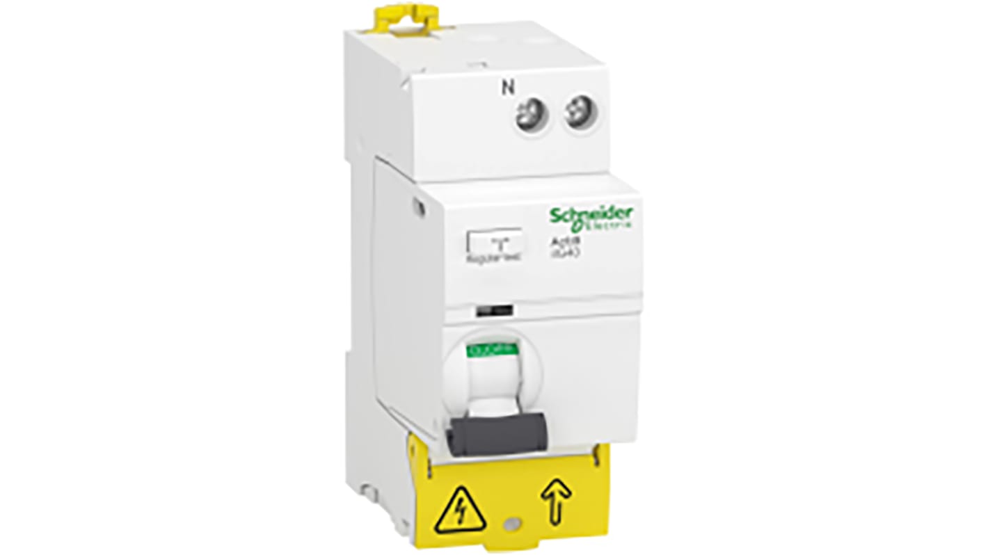 Schneider Electric Acti9 iIG40 RCCB, 40A, 1+N Pole, 30mA, Type AC, 220 → 240V ac