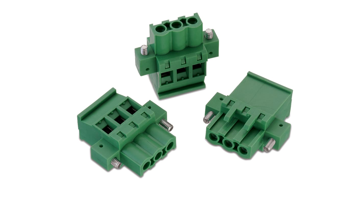 Wurth Elektronik, 5.08mm Pitch, 3455, 7 Way, Horizontal, Pluggable Terminal Block, Plug, Cable Mount, Solder
