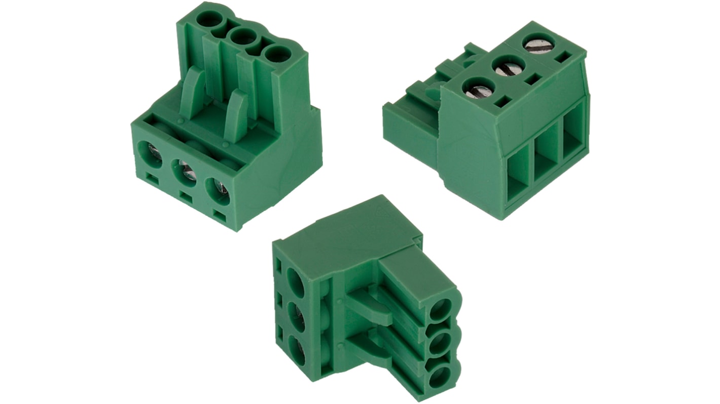 Wurth Elektronik, 5.08mm Pitch, 351, 21 Way, Vertical, Pluggable Terminal Block, Plug, Cable Mount, Solder Termination,
