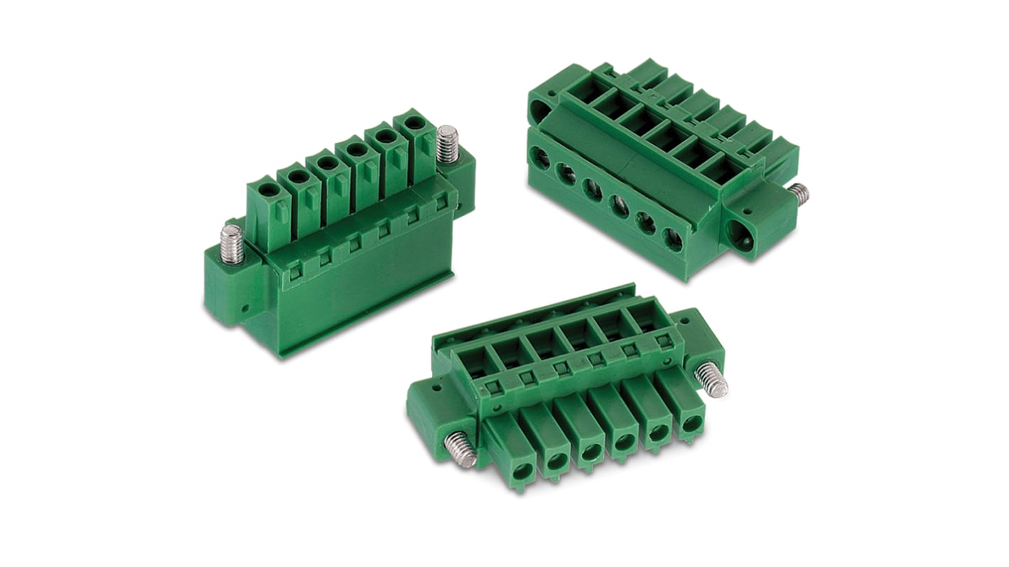 Morsettiera per circuito stampato Wurth Elektronik Maschio a 4 vie, 1 fila, passo 3.81mm, Montaggio su cavo