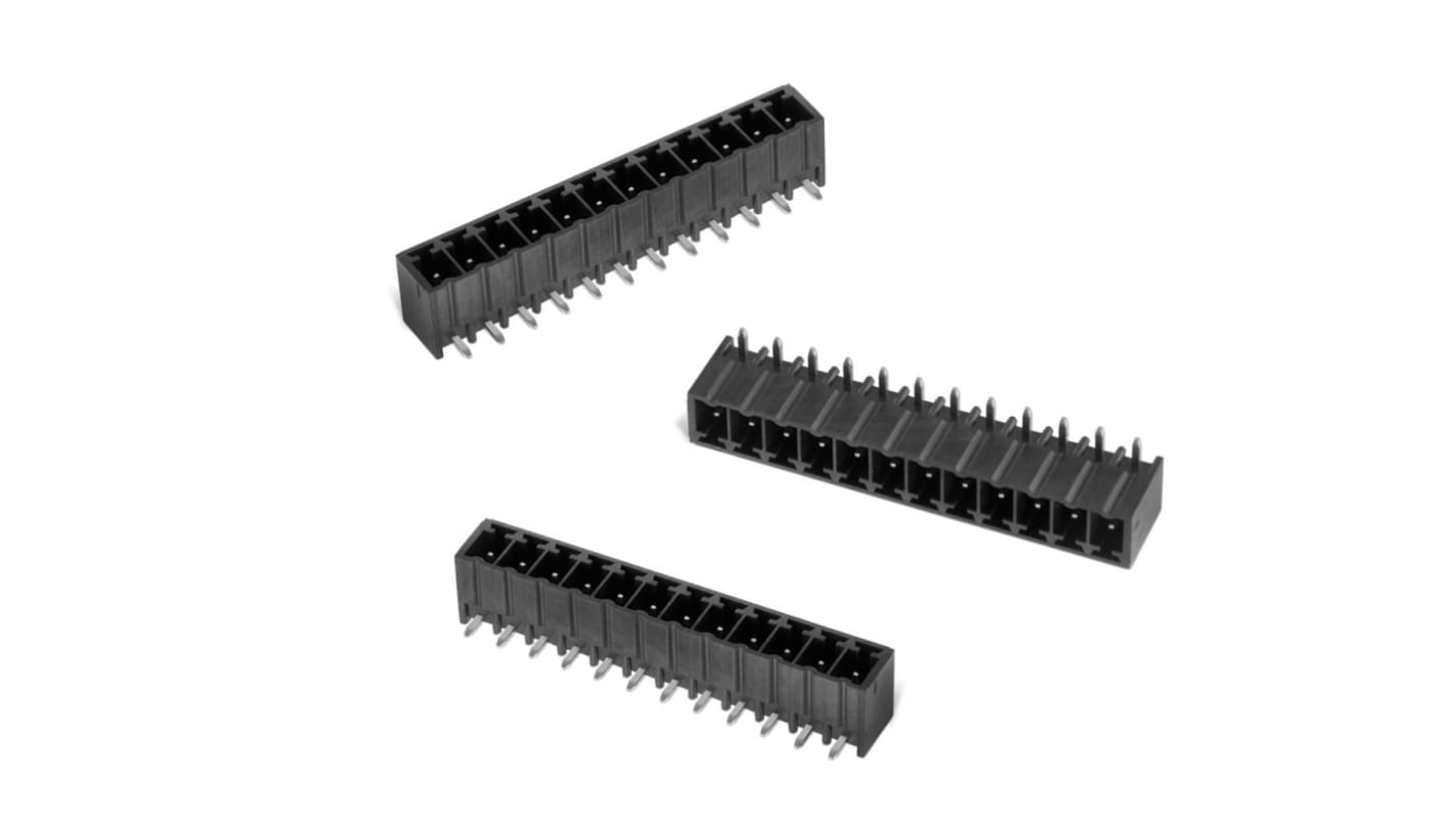 Wurth Elektronik 基板用端子台, 7013シリーズ, 3.81mmピッチ , 1列, 12極, 黒