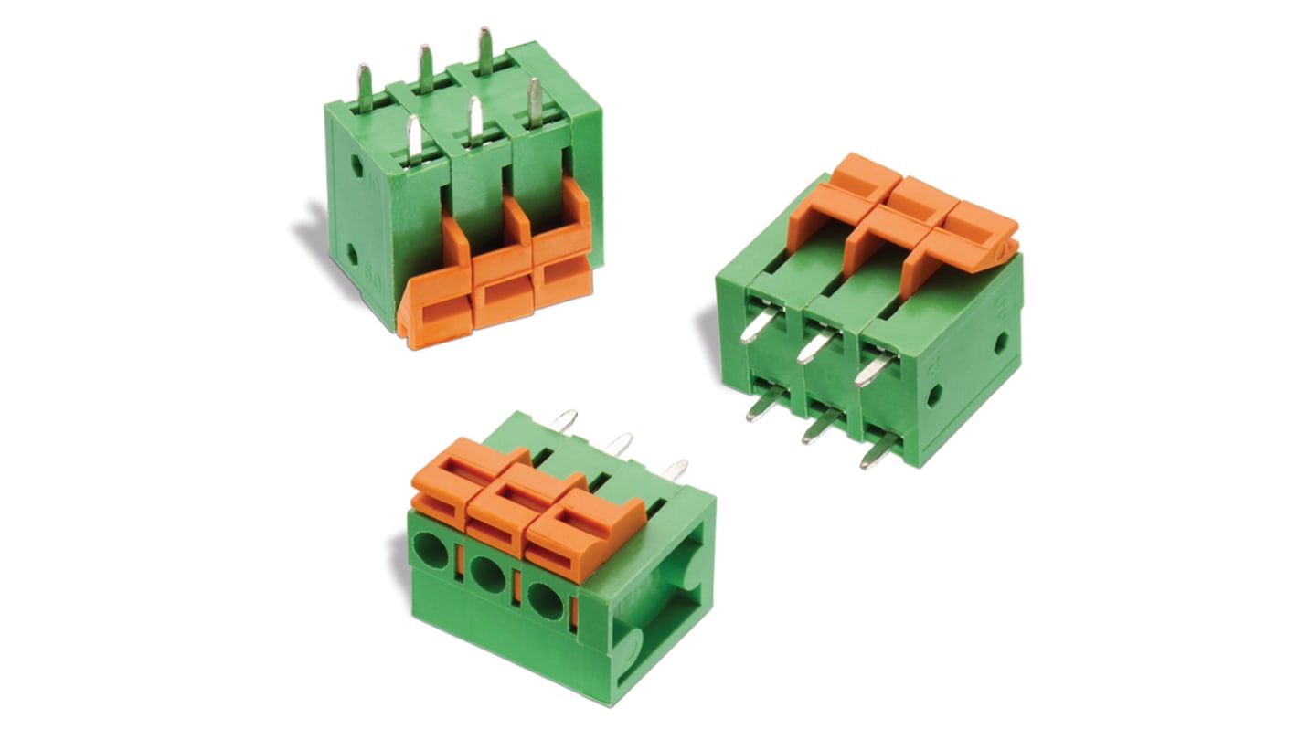 Wurth Elektronik 401B Series PCB Terminal Block, 2-Contact, 5mm Pitch, PCB Mount, 1-Row, Solder Termination