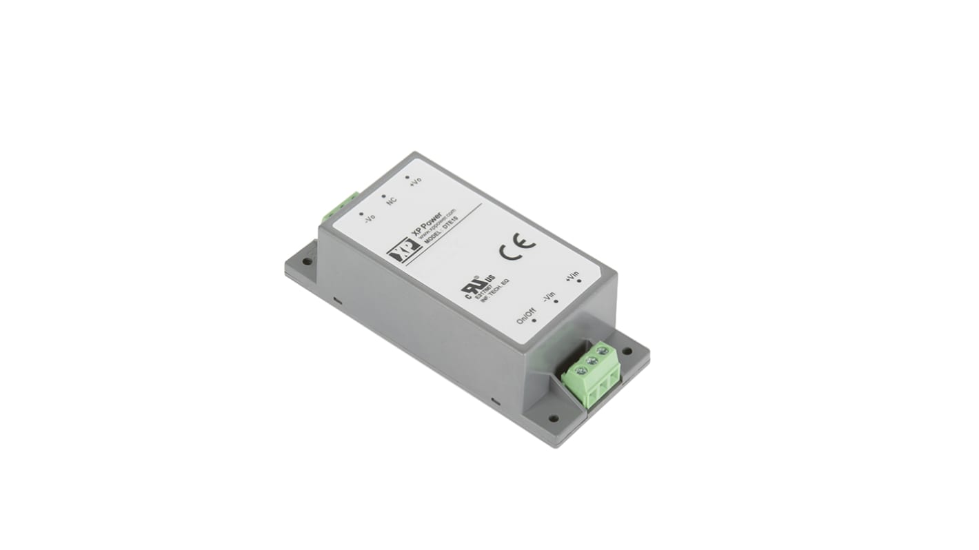 XP Power DTE10 DC-DC Converter, 24V dc/ 410mA Output, 18 → 75 V dc Input, 10W, Chassis Mount, +105°C Max Temp