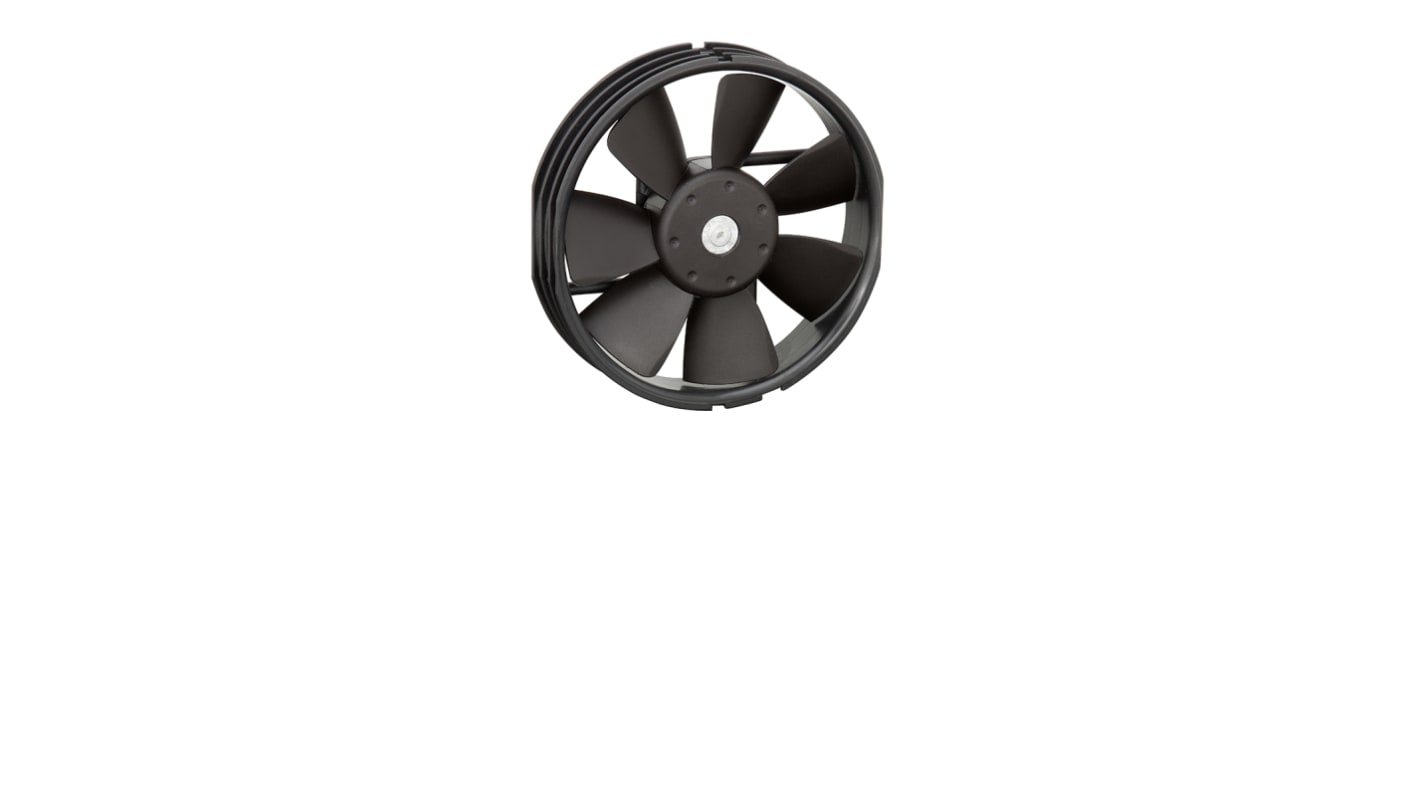 ebm-papst 4400 F Series Axial Fan, 12 V dc, DC Operation, 120m³/h, 1.9W, 200mA Max, 127 (Dia.) x 26.4mm