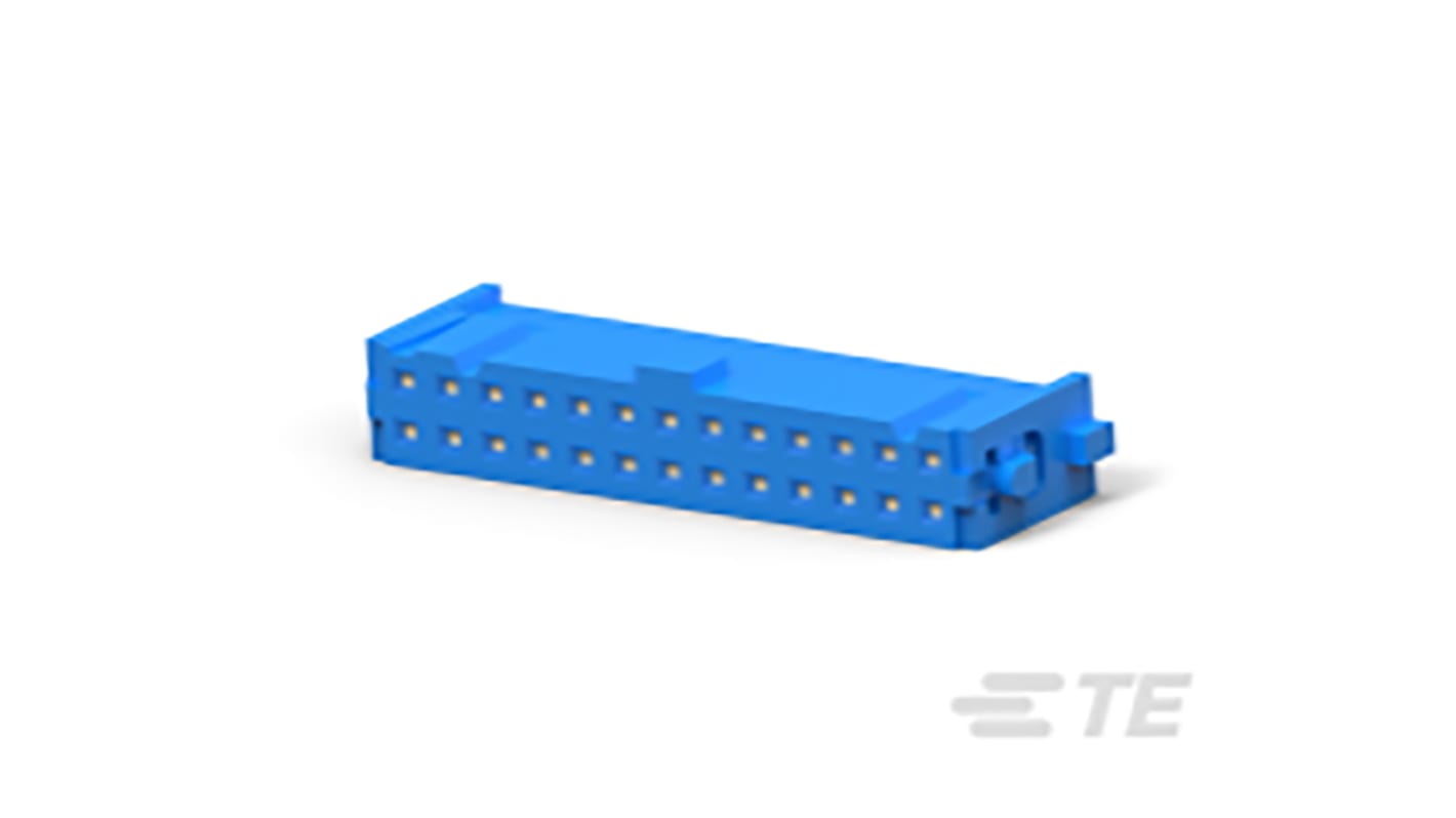 TE Connectivity IDC连接器, 母座, 26p, 2.54mm间距, 2排, 电缆安装, IDC端接
