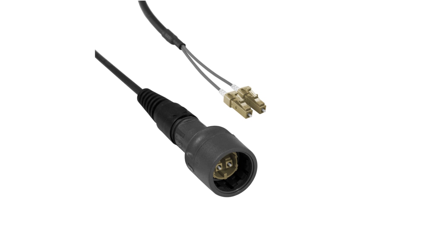Bulgin LC to LC Duplex Multi Mode OM1 Fibre Optic Cable, 62.5/125μm, Orange, 5m