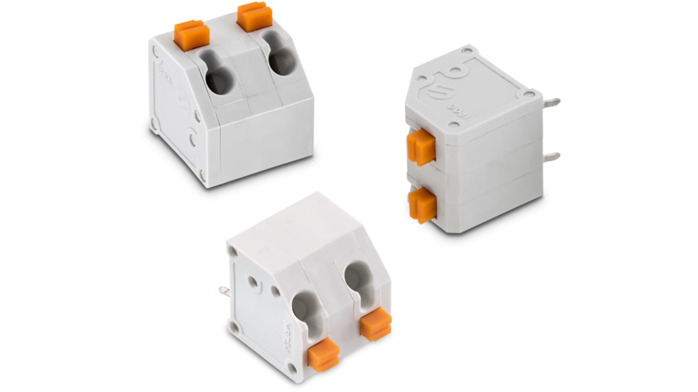 Wurth Elektronik 4172 Series PCB Terminal Block, 2-Contact, 7mm Pitch, Through Hole Mount, 1-Row, Solder Termination