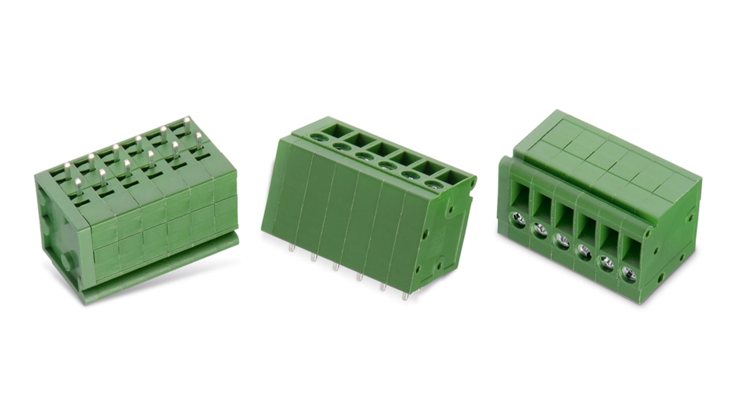 Wurth Elektronik 127B Series PCB Terminal Block, 4-Contact, 5mm Pitch, Through Hole Mount, 1-Row, Solder Termination
