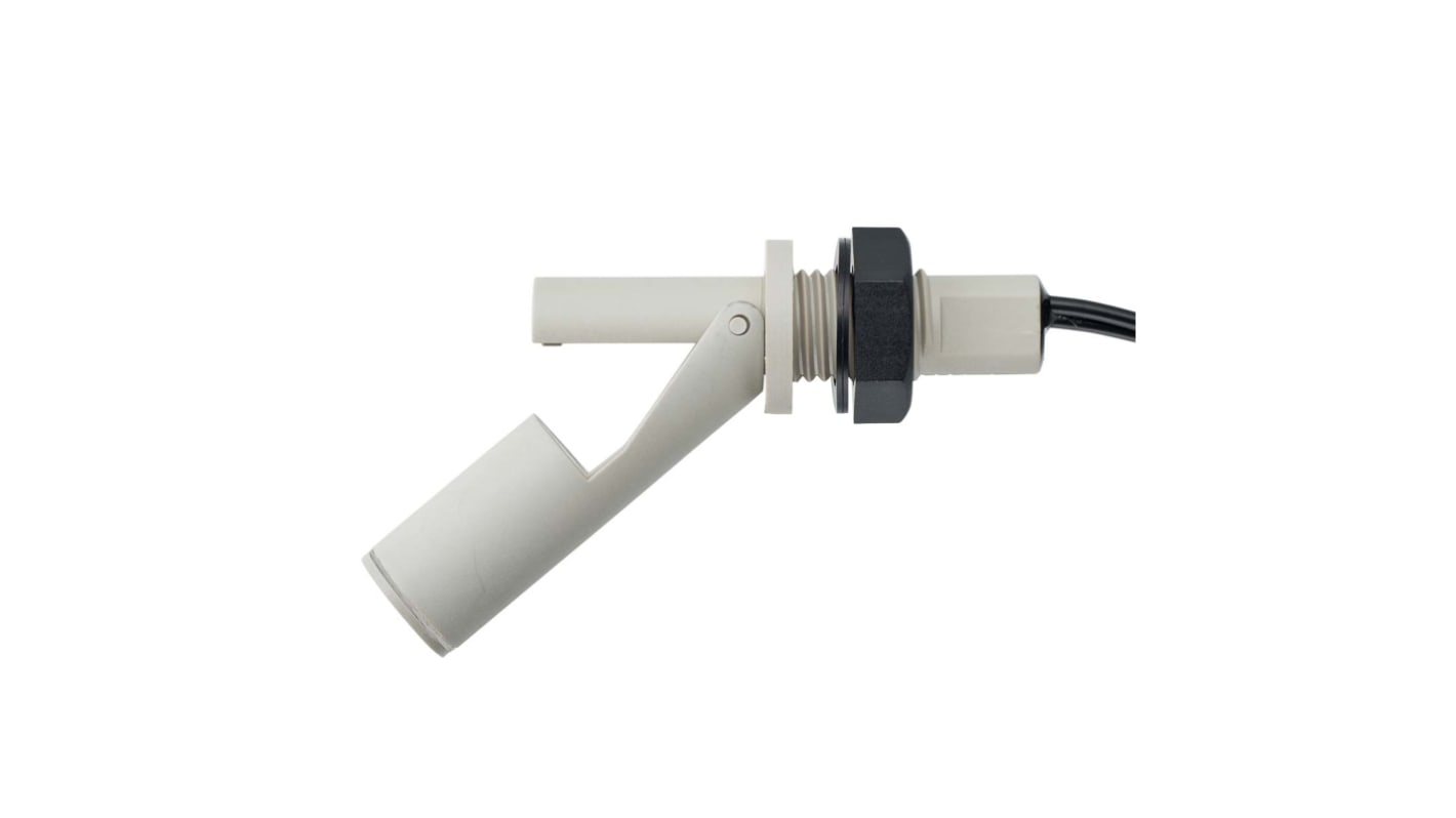 RS PRO PPS浮球开关, 水平安装, NO/NC, 最大直流120V, 最高+120°C, 线长1m