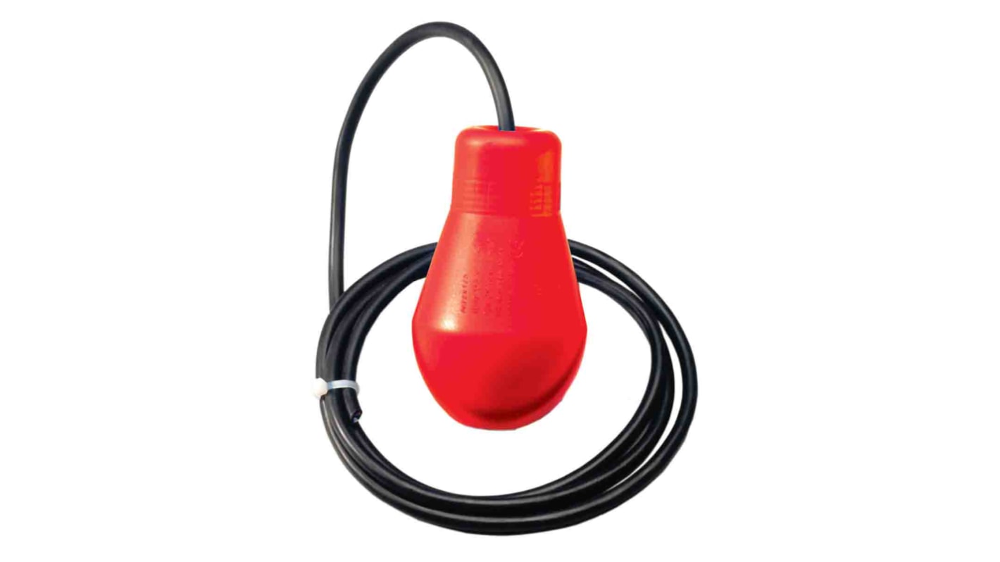 RS PRO External High Density Polyethylene Float Switch, Float, 5m Cable, NO, 250V ac Max, 110V dc Max