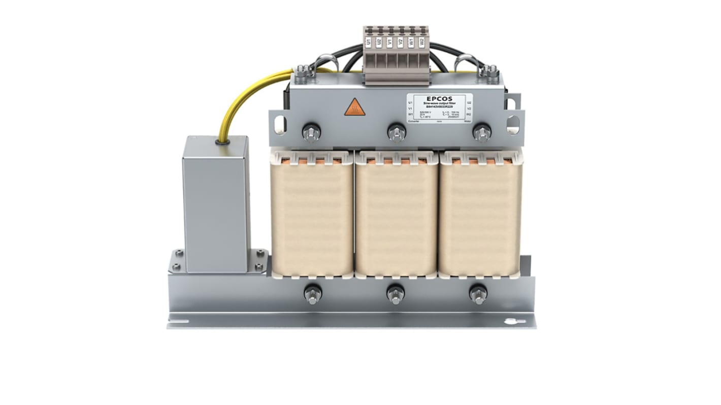 EPCOS, B84143V*R/S229 25A 300/520 V ac 50/60Hz, Wall Mount EMC Filter, Terminal Block 3 Phase