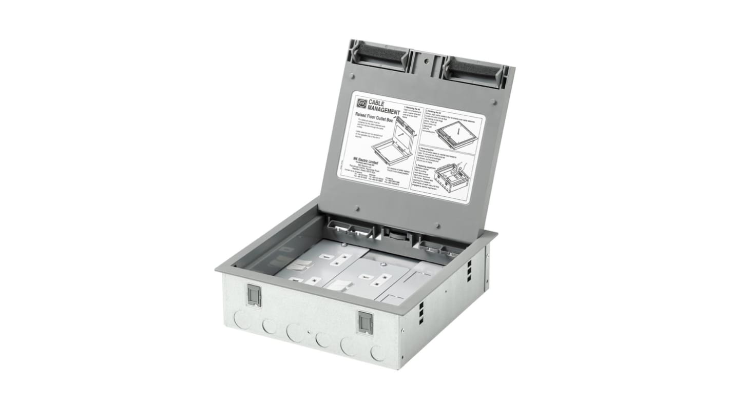 MK Electric Grey 3 Compartment , 272mm x 272 mm