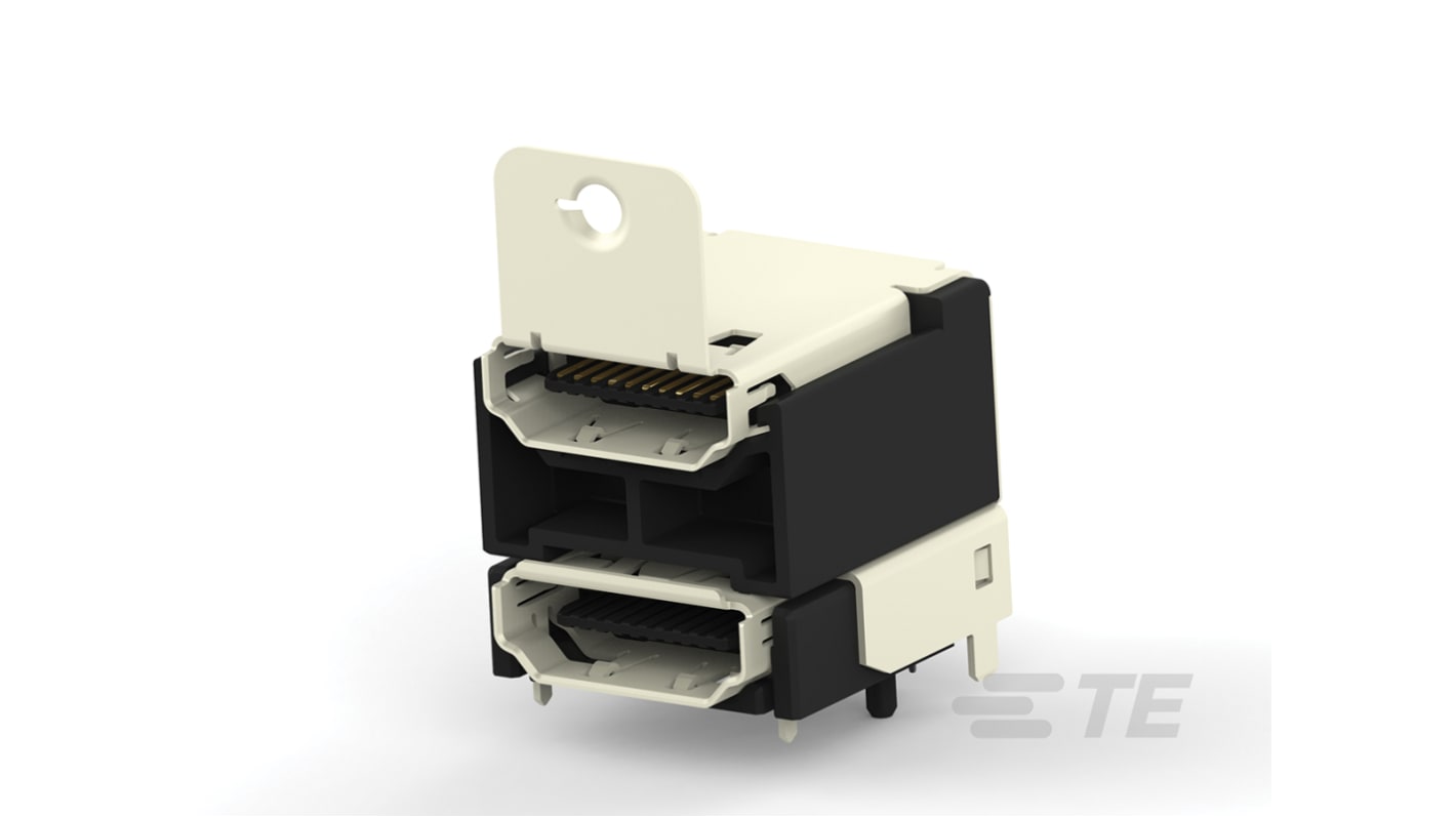 TE Connectivity Standard 38 Way Female Right Angle HDMI Connector