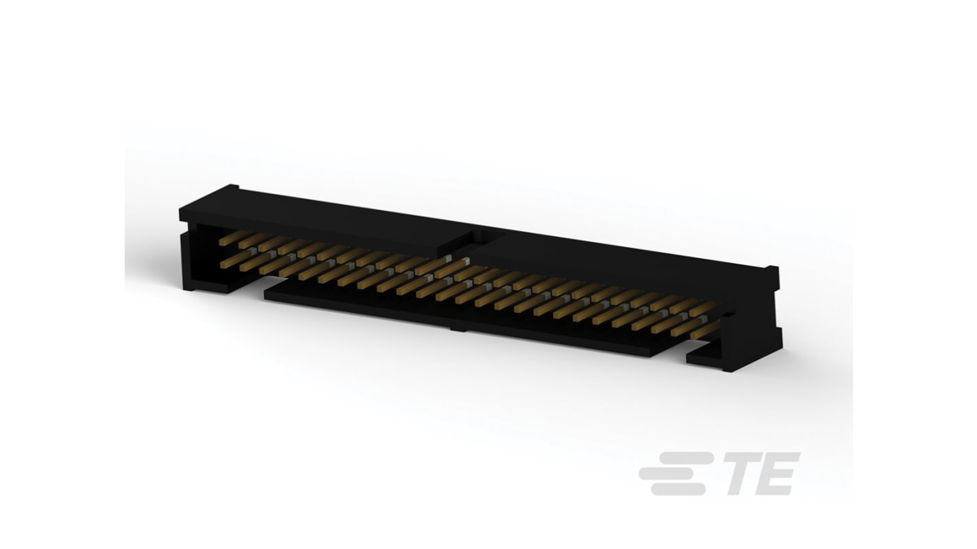 TE Connectivity AMP-LATCH Leiterplatten-Stiftleiste gewinkelt, 50-polig / 2-reihig, Raster 2.54mm, Kabel-Platine,