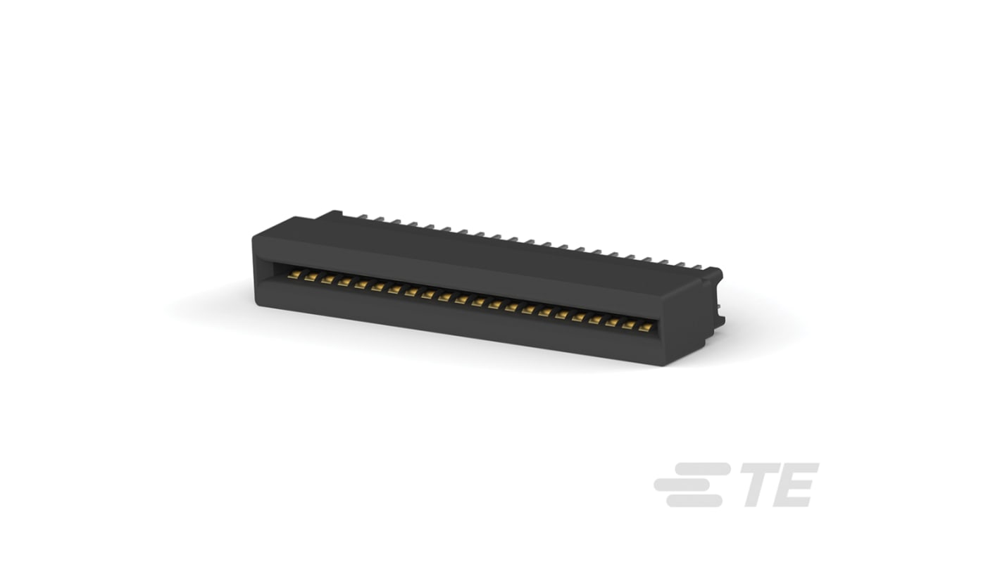 TE Connectivity Vertical Female Edge Connector, PCB Mount, 44-Contacts, 2.54mm Pitch, 2-Row, Solder Termination