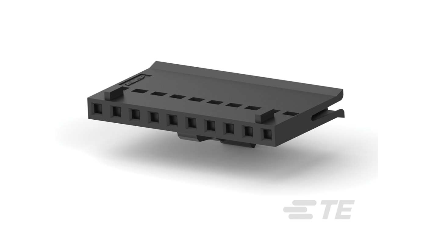 TE Connectivity, FFC PCB Connector Housing, 2.54mm Pitch, 10 Way, 1 Row