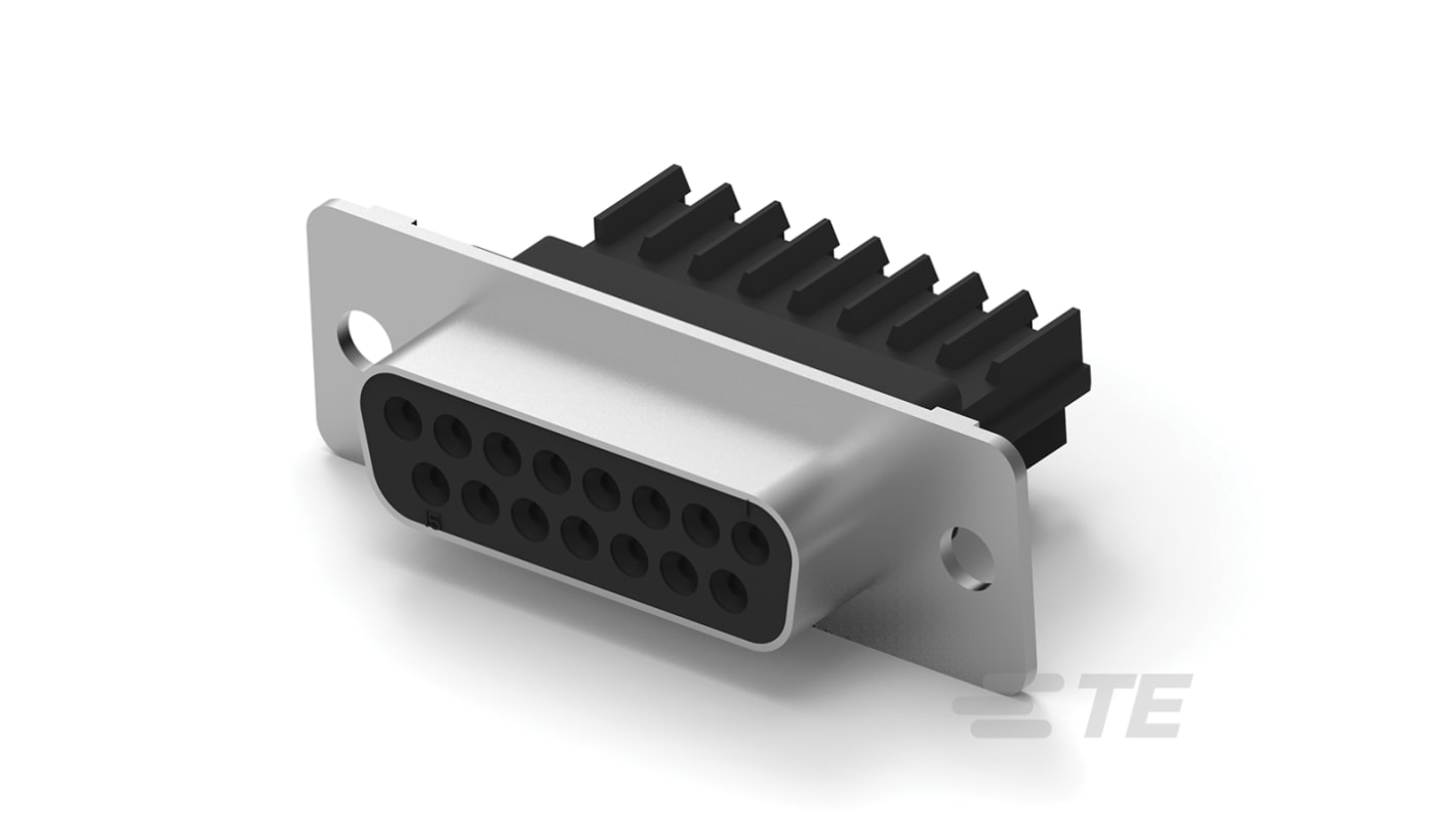 TE Connectivity Amplimite HDE 15 Way Cable Mount D-sub Connector Socket