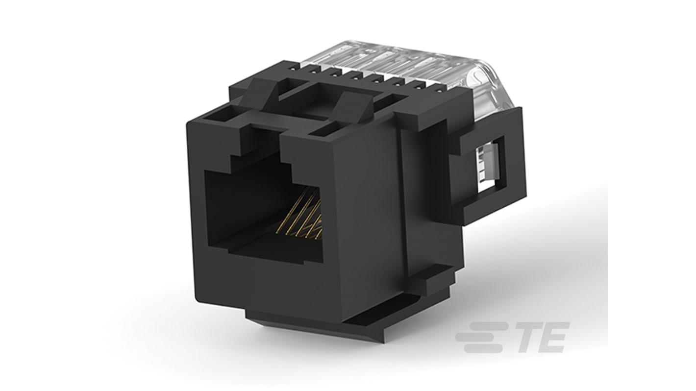 TE Connectivity 216005 Series Female RJ45 Connector, Surface Mount, Cat3 Right Angle 1 x 1 Port 8 -Way