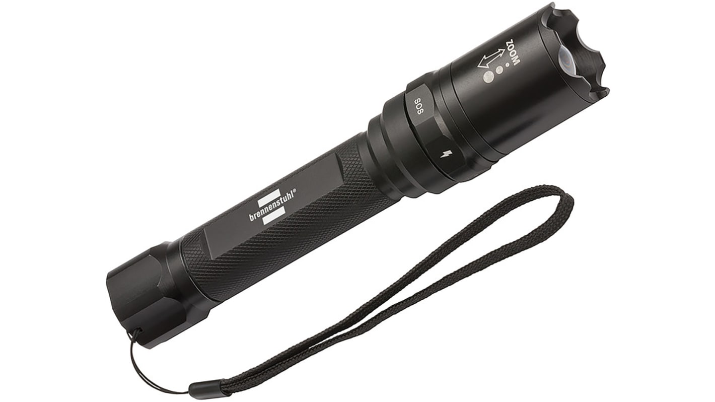 brennenstuhl 充电式手电筒, 430 lm, LED, 锂离子电池, 黑色, IP44, LuxPremium系列, TL 400 AFS