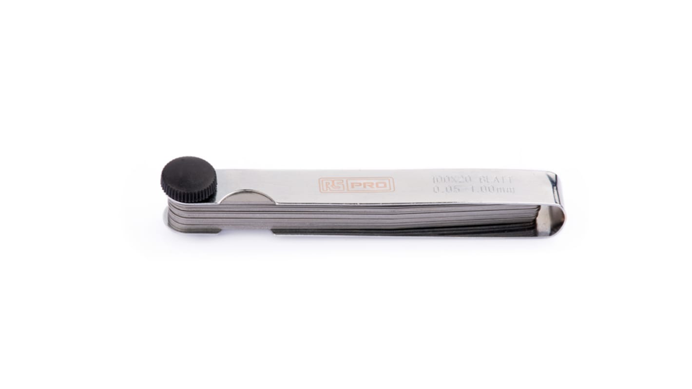 RS PRO Steel Feeler Gauge, 20 Blades