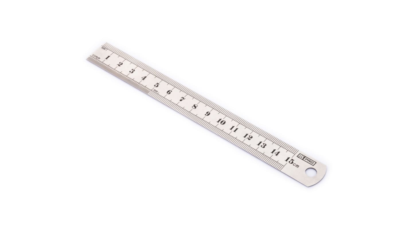 RS PRO 150mm Stainless Steel Metric Ruler