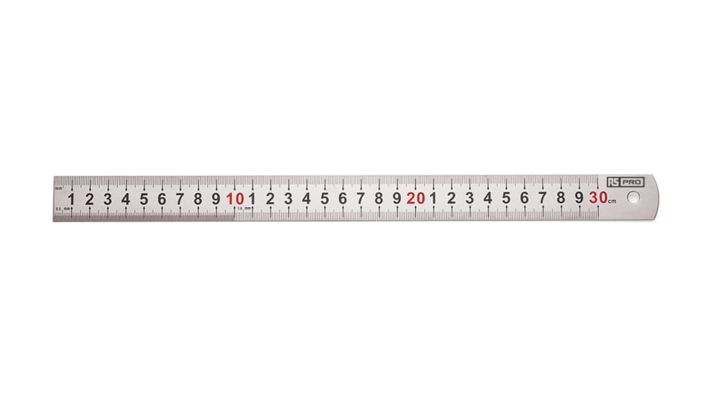 RS PRO 300mm Stainless Steel Metric Ruler