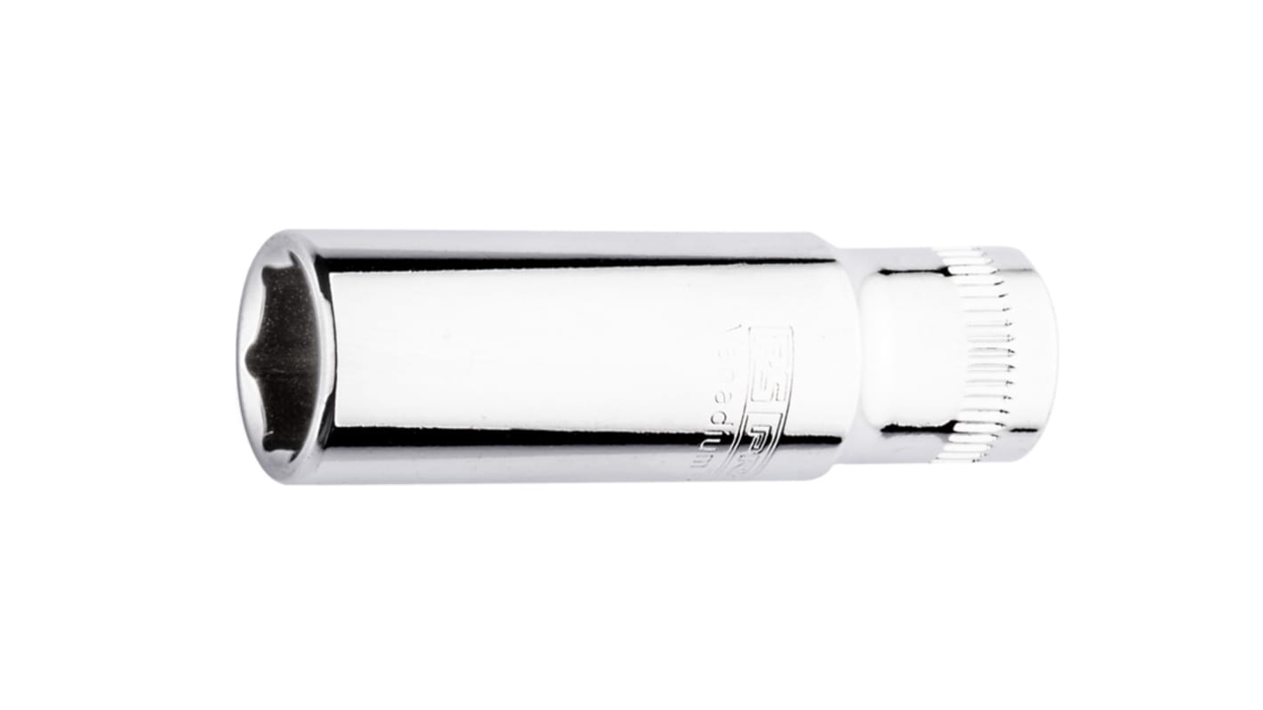 RS PRO 10mm公制六角长套筒, 1/4 in驱动头, 50 mm总长, 铬钒钢制