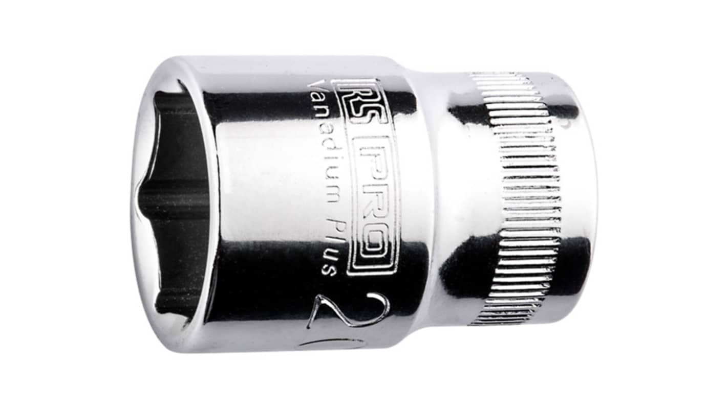 RS PRO 11mm公制六角标准套筒, 1/2 in驱动头, 38 mm总长, 铬钒钢制