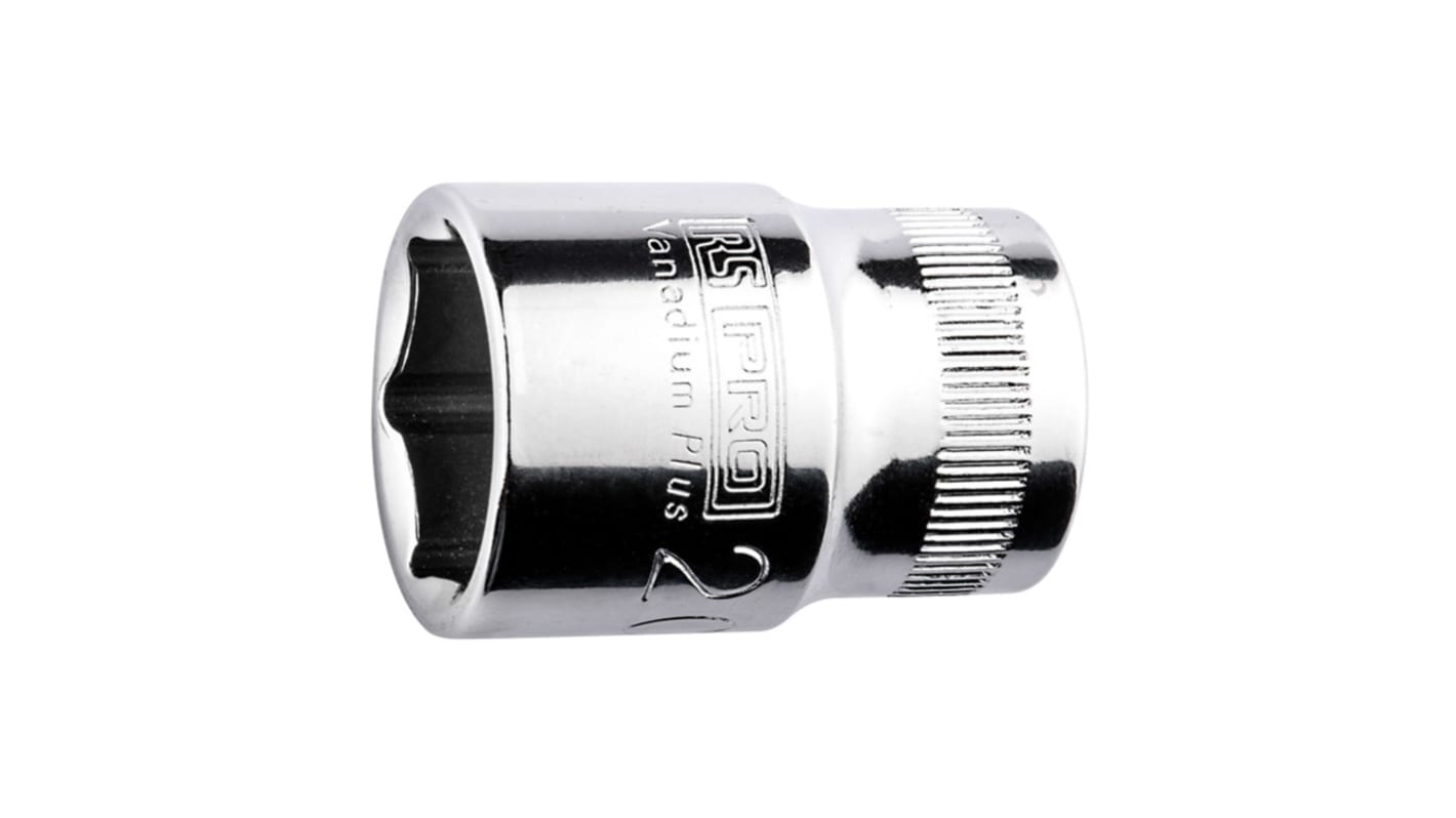 RS PRO 1/2 in Drive 17mm Standard Socket, 6 point, 38 mm Overall Length