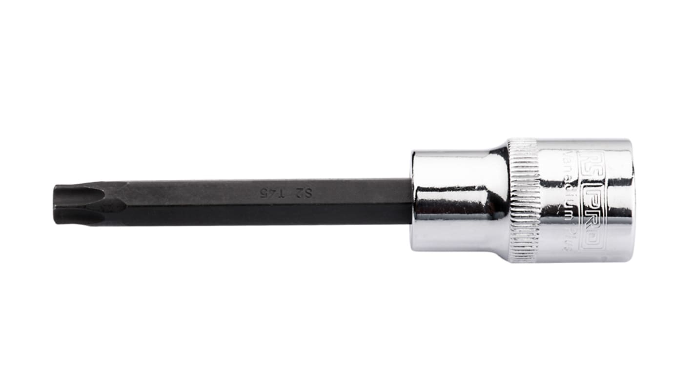 RS PRO 1/2 in Drive Bit Socket, Star Bit, T50, 100 mm Overall Length