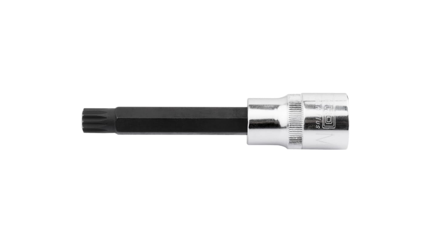 RS PRO 1/2 in Drive Bit Socket, XZN Spline Bit, M10, 100 mm Overall Length