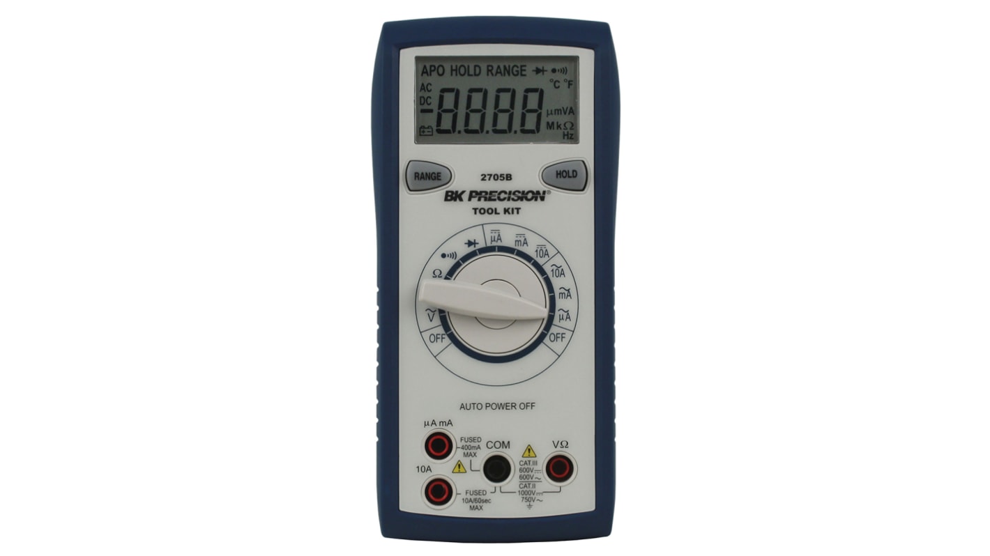 BK Precision BK2705B Handheld Digital Multimeter, 10A ac Max, 10A dc Max, 750V ac Max